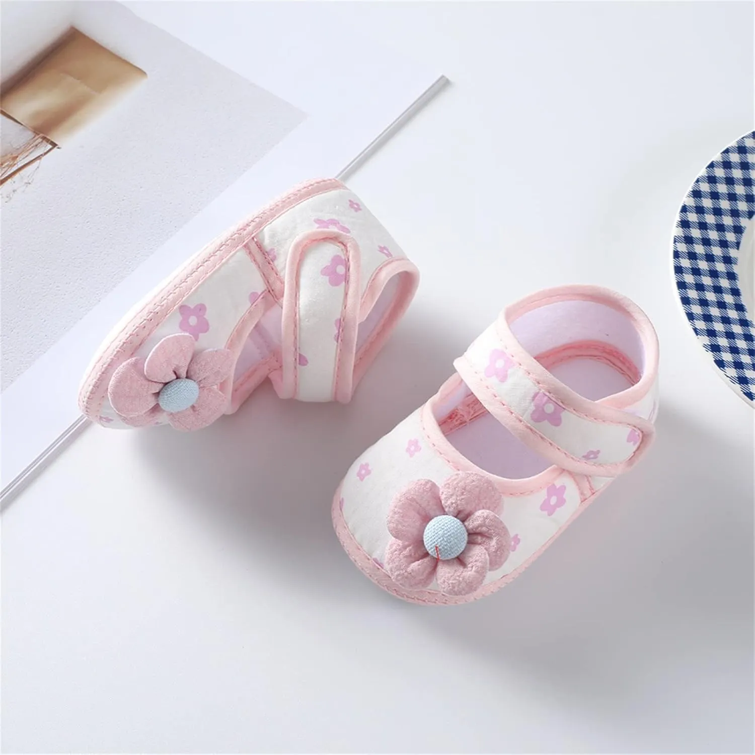 Baby Toddler Sandals Infant Girls Boys Shoes Flowers Princess Shoes Soft Sole Prewalker Summer Shoes (Pink, 4.5 Infant)