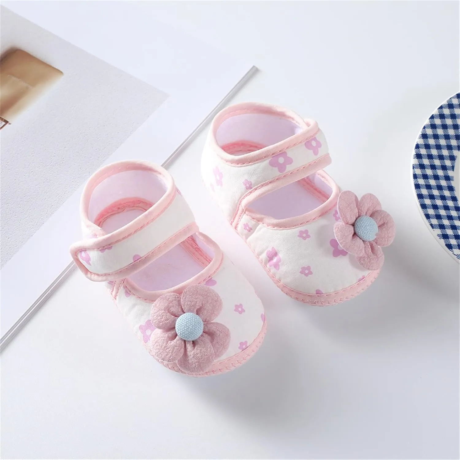 Baby Toddler Sandals Infant Girls Boys Shoes Flowers Princess Shoes Soft Sole Prewalker Summer Shoes (Pink, 4.5 Infant)