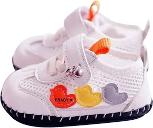 Baby Toddler Sandals Infant Girls Boys Shoes Mesh Outdoor First Walkers Soft Sole Flat Shoes Summer (Beige, 5.5 Infant)