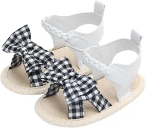 Baby Toddler Sandals Infant Girls Boys Shoes Outdoor First Walkers Soft Sole Prewalker Premium Summer (Black, 5 Infant)