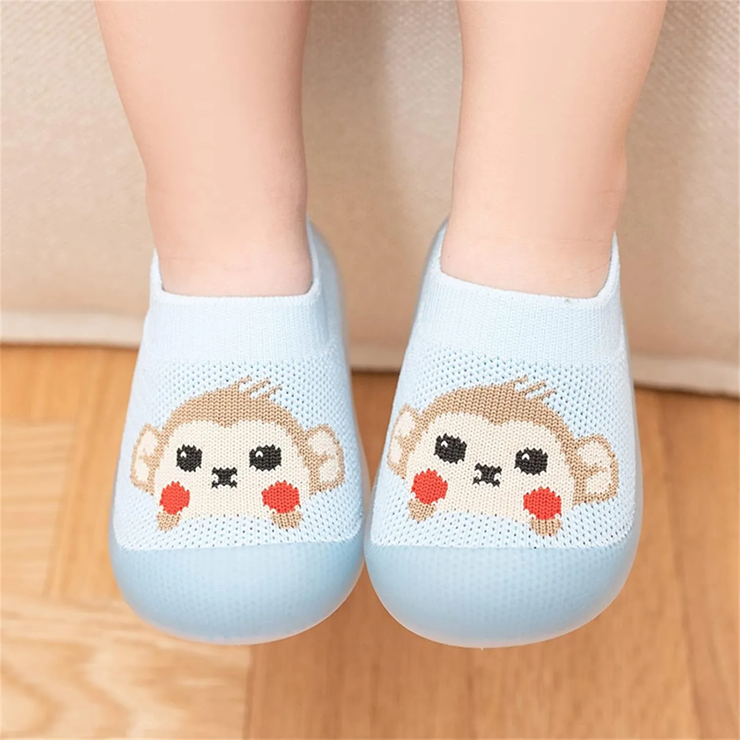 Baby Walking Shoes Toddler First Walking Non-Slip Soft Sole Slip-On Sneakers Casual Mesh Lightweight Sock Shoes