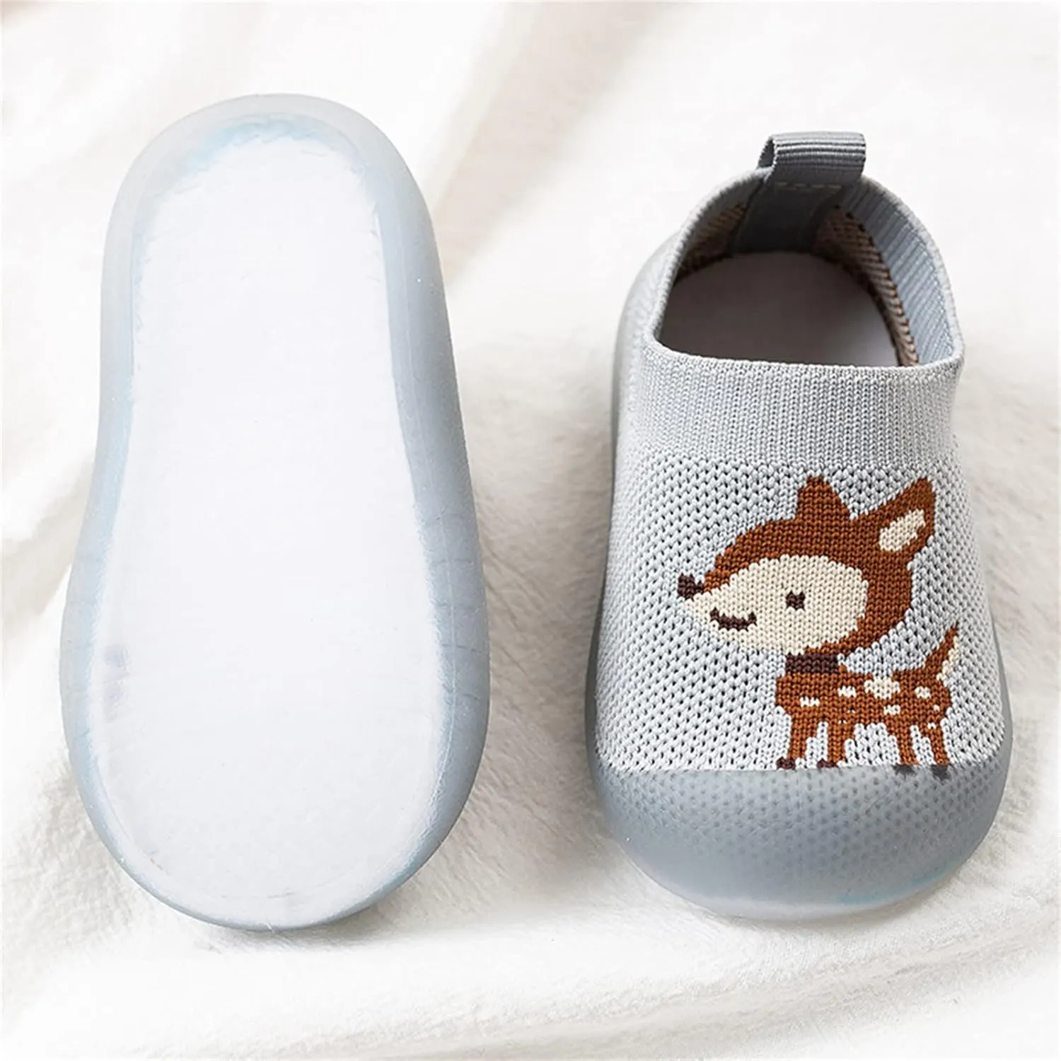 Baby Walking Shoes Toddler First Walking Non-Slip Soft Sole Slip-On Sneakers Casual Mesh Lightweight Sock Shoes