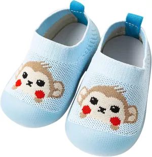 Baby Walking Shoes Toddler First Walking Non-Slip Soft Sole Slip-On Sneakers Casual Mesh Lightweight Sock Shoes