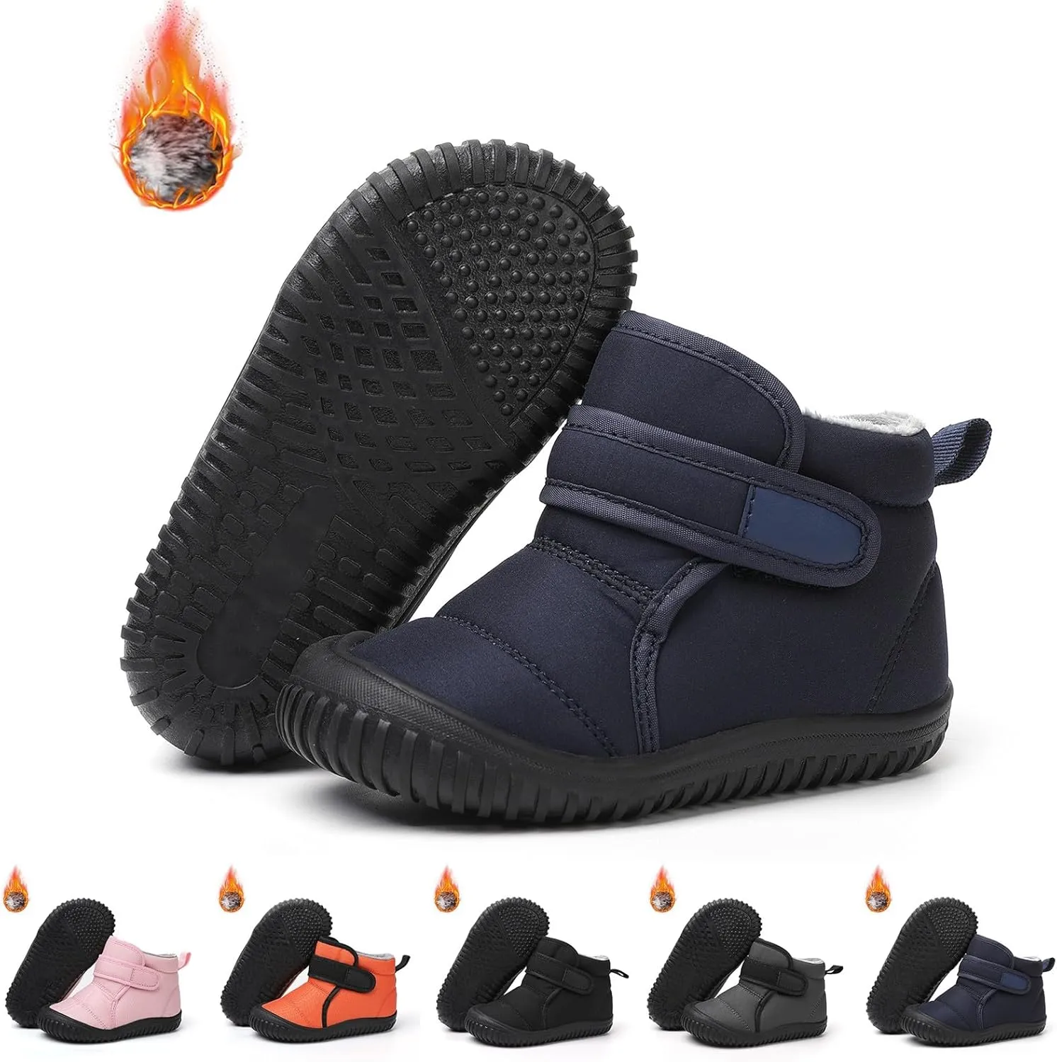 Baby Winter Snow Boots for Infant Boys Girls Toddler Waterproof WalkIng Shoes Soft Sole Anti-Slip Outdoor Booties