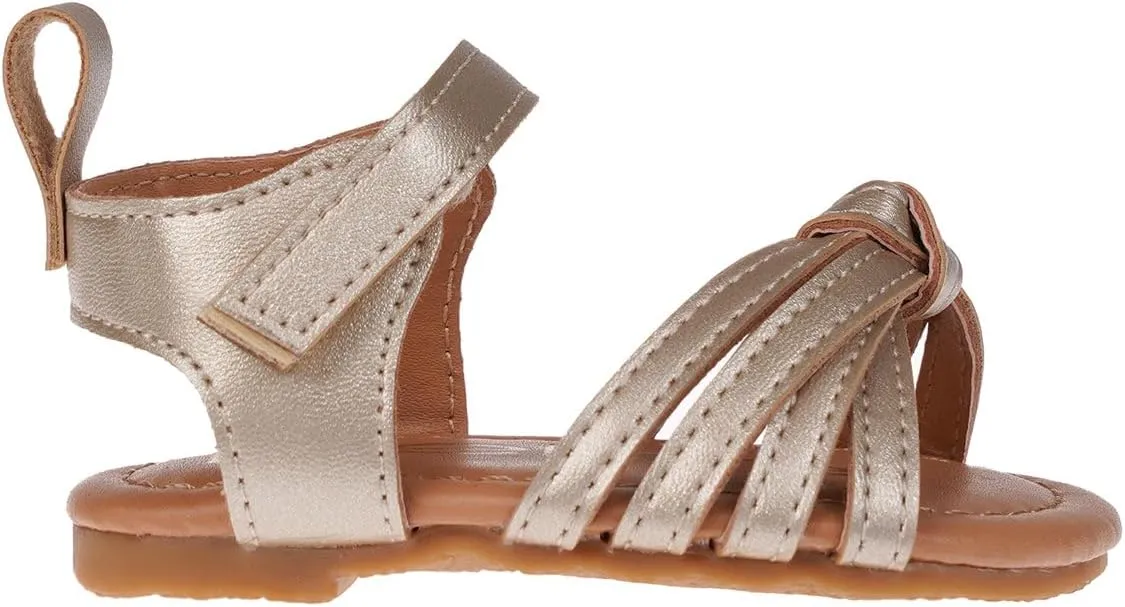 bebe Girl's Infant Flat Shoes - Flats with Metallic Shimmer, Glitter and Rhinestone For Infants