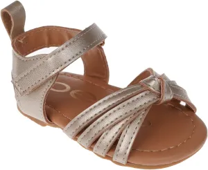 bebe Girl's Infant Flat Shoes - Flats with Metallic Shimmer, Glitter and Rhinestone For Infants