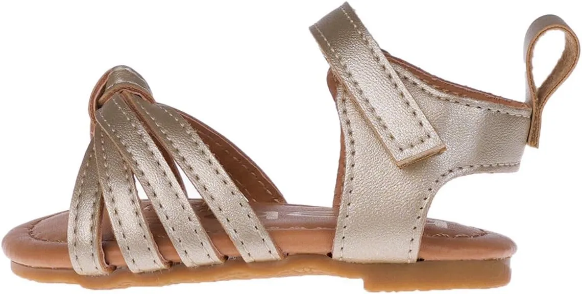 bebe Girl's Infant Flat Shoes - Flats with Metallic Shimmer, Glitter and Rhinestone For Infants