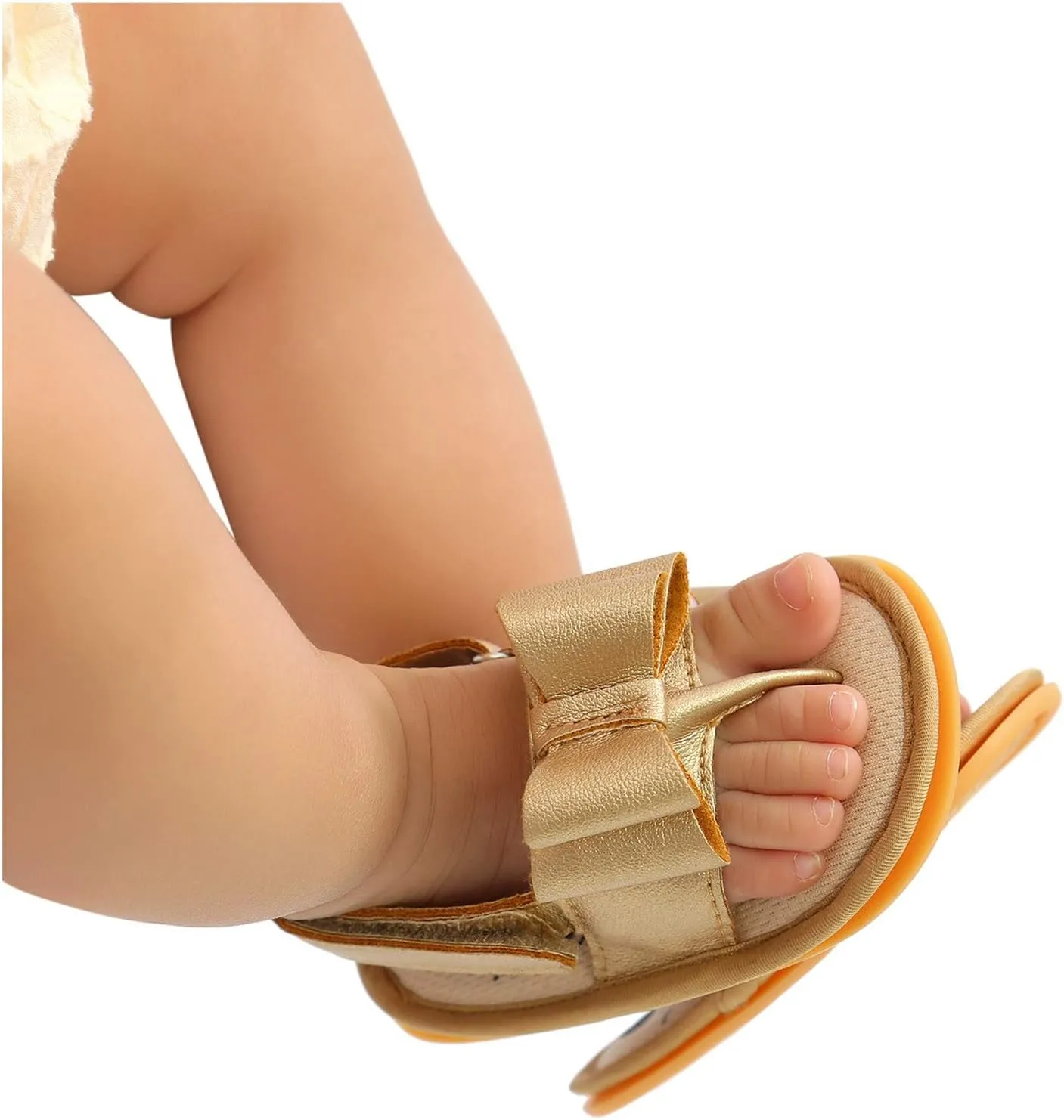 Big Girls Size 5 Sandals Rubber Bow Shoes Walking Soft Flat Non-Slip Sole Baby Sandals Boys Baby Booties Snaps