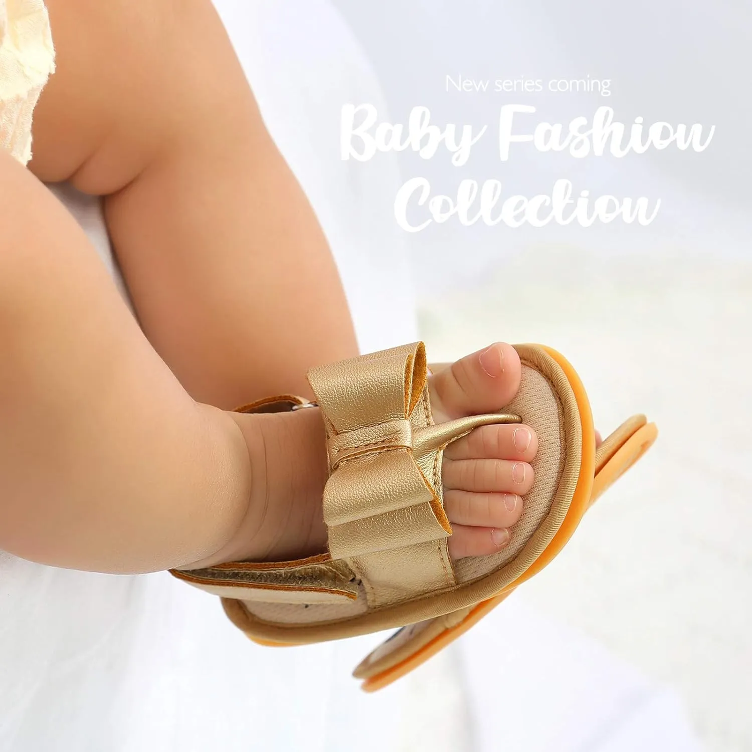 Big Girls Size 5 Sandals Rubber Bow Shoes Walking Soft Flat Non-Slip Sole Baby Sandals Boys Baby Booties Snaps