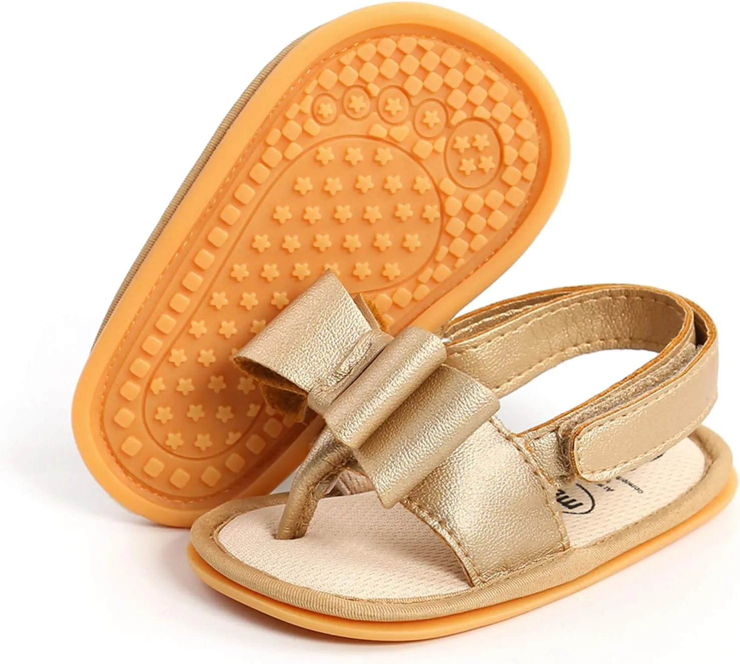 Big Girls Size 5 Sandals Rubber Bow Shoes Walking Soft Flat Non-Slip Sole Baby Sandals Boys Baby Booties Snaps