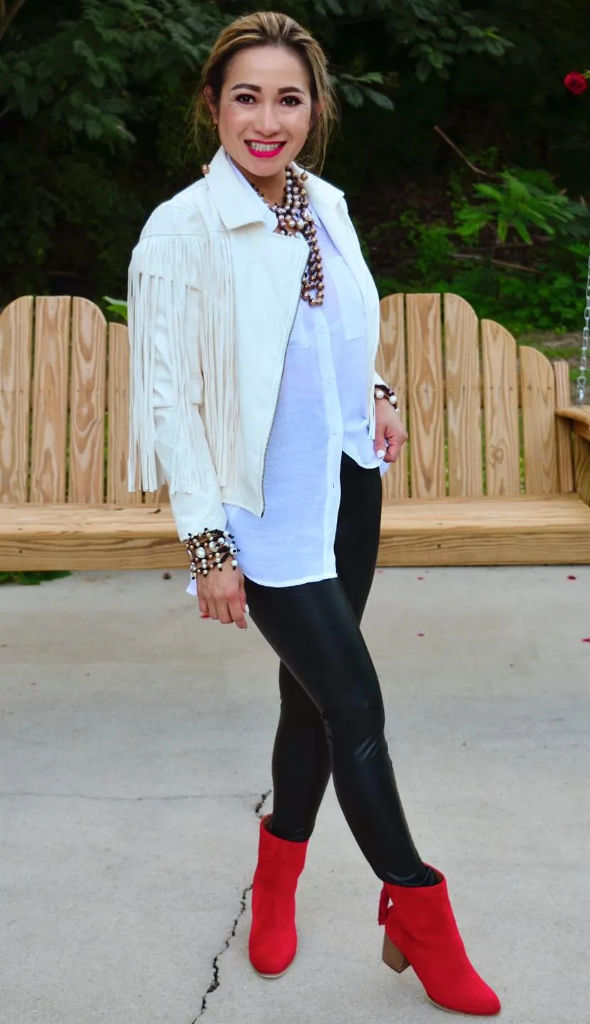 Booty Pump Faux Leather Skinny Leggings - Blue B