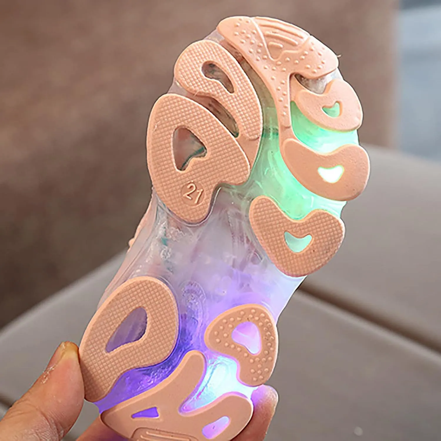 Boys Girls Butterfly Prints LED Light Shoes Daddy Shoes Lacing Breathable Mesh Soft Soles Kids Shoes