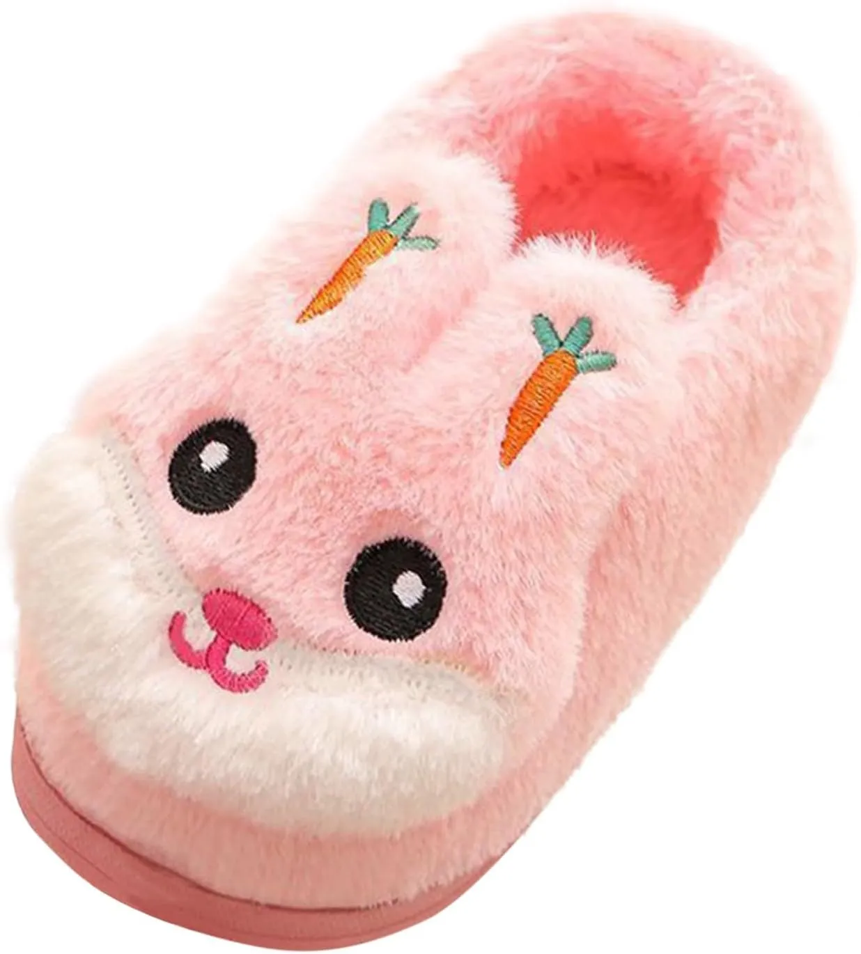 Boys Girls Plush House Slippers Cozy Furry Slippers Winter Warm Fur Lined Indoor House Home Shoes Winter House Shoes