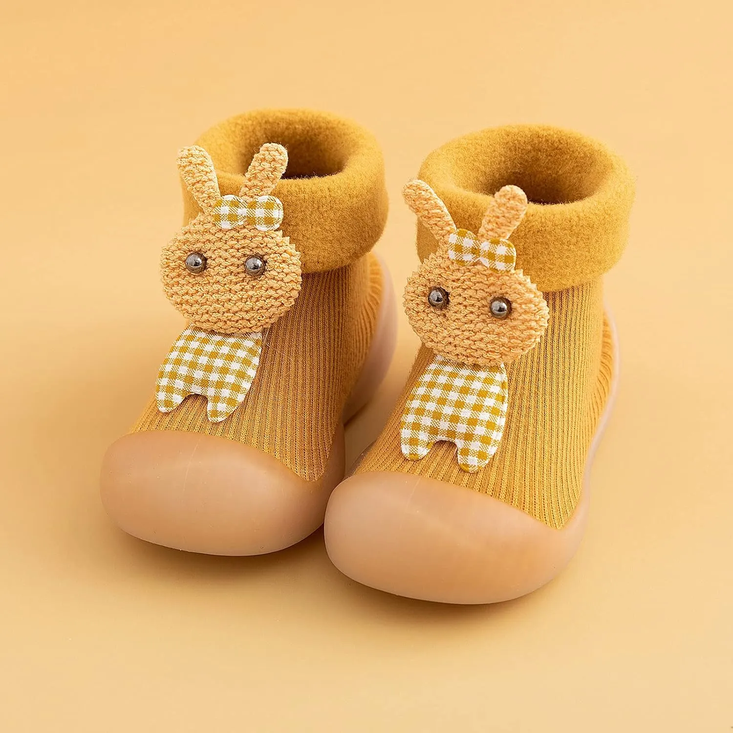 Boys Slip on Shoe Kids Toddler Baby Boys Girls Solid Warm Knit Soft Sole Rubber Shoes Socks Slipper Stocking Infant Wrestling Shoes