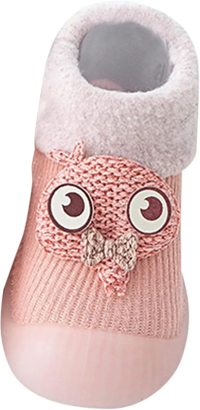 Casual Shoes for Baby Boys Sole Warm Socks Baby Kids Slipper Shoes Knit Soft Solid Toddler Girls Stocking Shoes