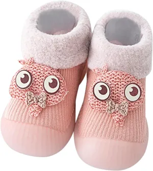 Casual Shoes for Baby Boys Sole Warm Socks Baby Kids Slipper Shoes Knit Soft Solid Toddler Girls Stocking Shoes