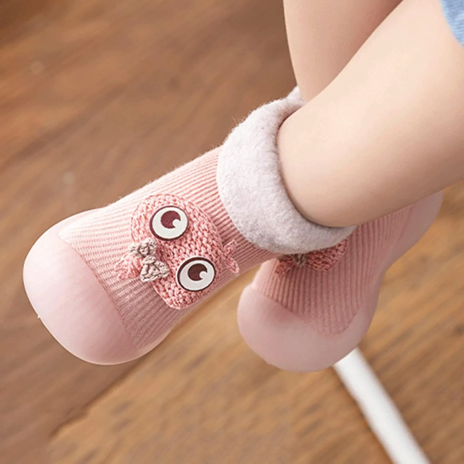 Casual Shoes for Baby Boys Sole Warm Socks Baby Kids Slipper Shoes Knit Soft Solid Toddler Girls Stocking Shoes