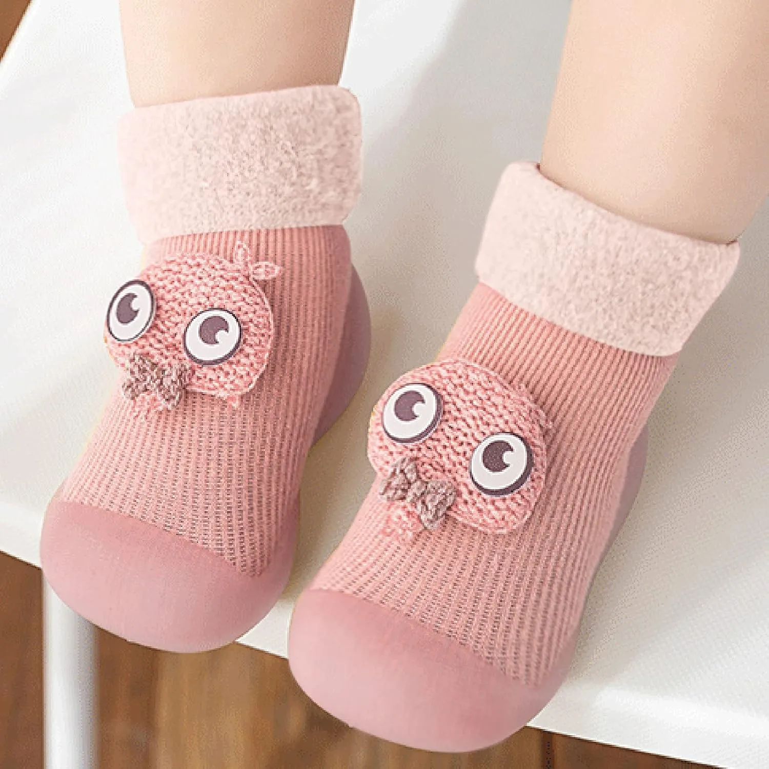 Casual Shoes for Baby Boys Sole Warm Socks Baby Kids Slipper Shoes Knit Soft Solid Toddler Girls Stocking Shoes