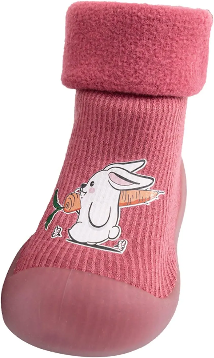 Cat And Girls Sandals Baby Sole Soft Girls Stocking Shoes Boys Toddler Solid Socks Slipper Rubber Warm Kids Knit Baby Shoes Baby Sneakers 12 Months