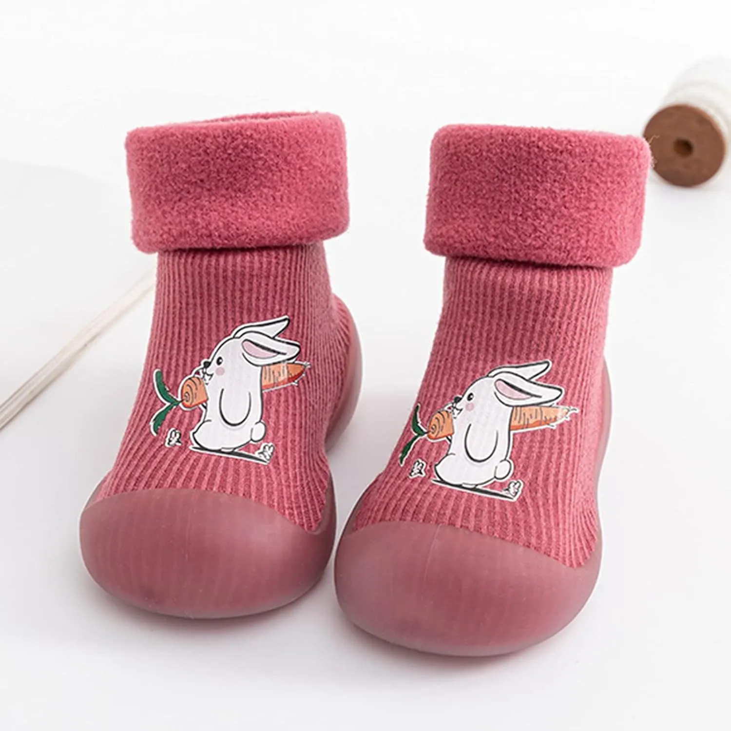 Cat And Girls Sandals Baby Sole Soft Girls Stocking Shoes Boys Toddler Solid Socks Slipper Rubber Warm Kids Knit Baby Shoes Baby Sneakers 12 Months