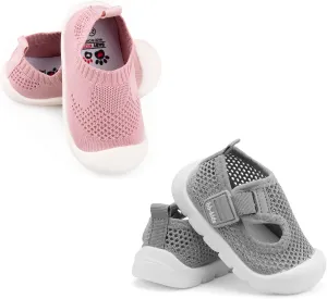 Charrost Baby First-Walking Shoes Size 5 Kid Shoes Toddler Infant Boys Girls Soft Sole Sandals Non Slip Mesh Breathable Lightweight Slip-on Sneakers Outdoor