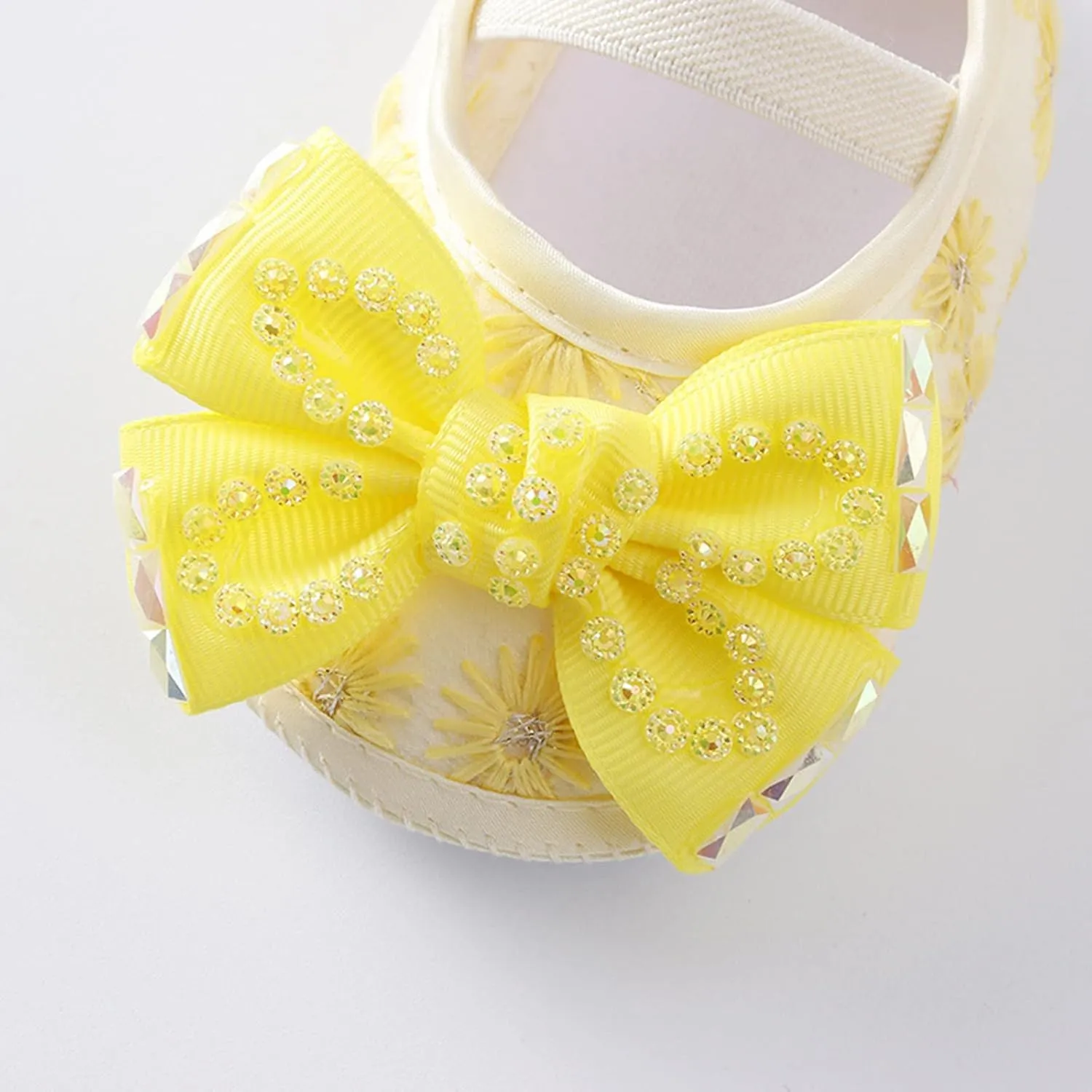 Children First Walking Sneakers Baby Shoes Fashion Soft Sole Toddler Shoes Pearl Dress Flower Princess Shoes