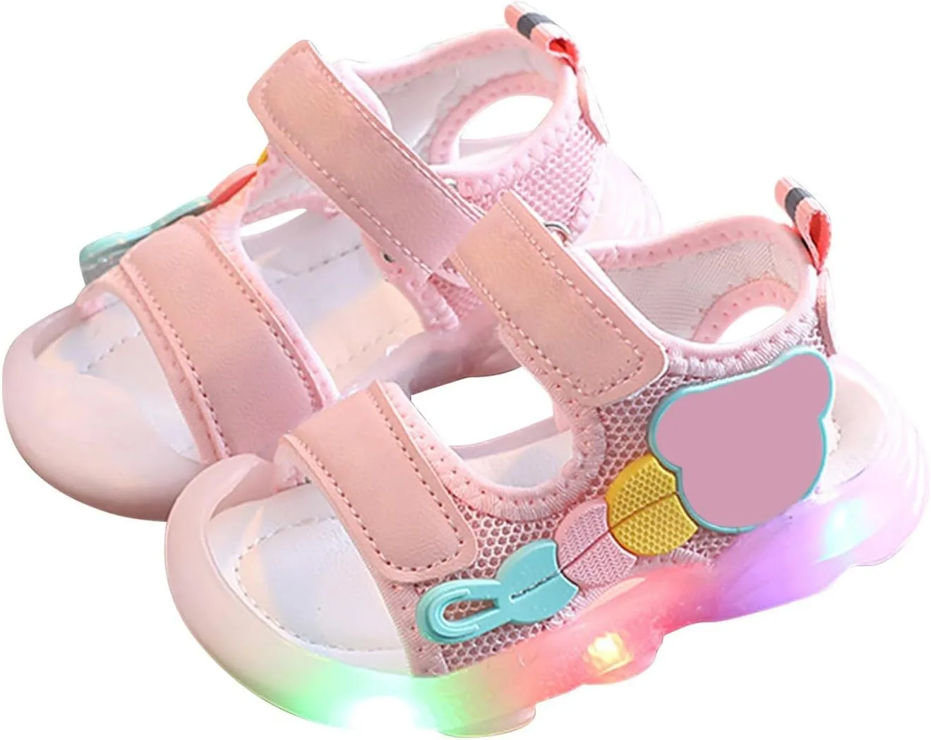 Children Light Up Shoes Open Toe Lightweight Soft Sole Water Shoes Cute Toddler Girl Christmas Birthday Children Shoes