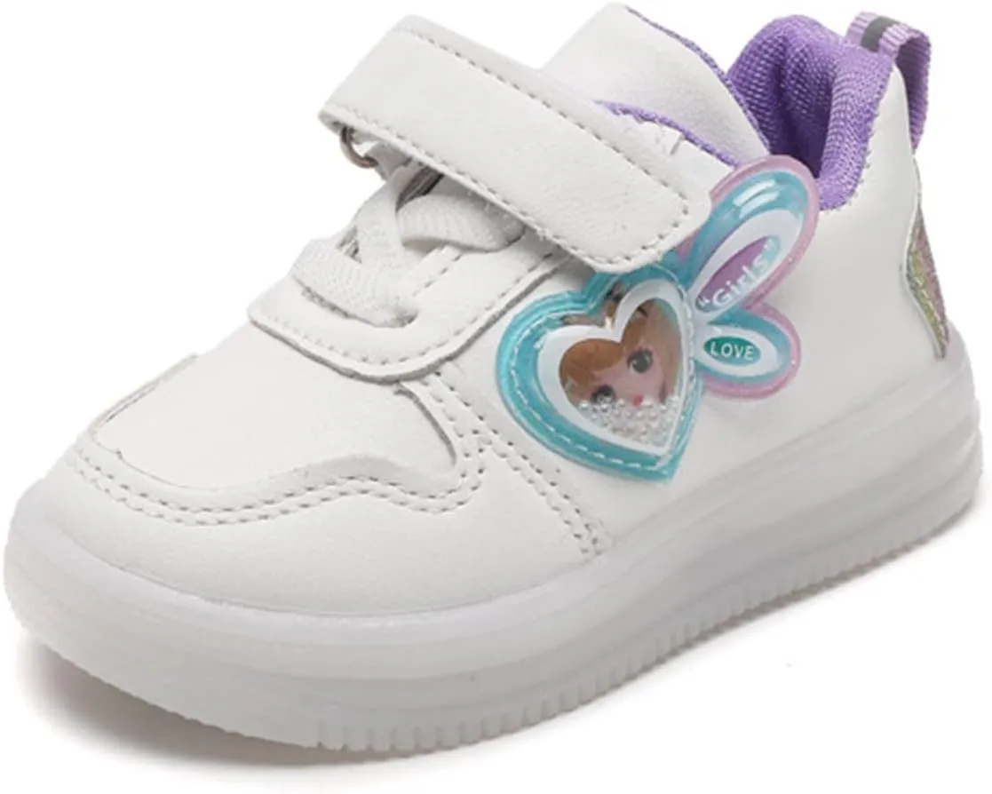 Children's Sneakers LED Charged Breathable Soft Sole Strap Collision Color Toddler Shoes Unisex Sneakers Shoes