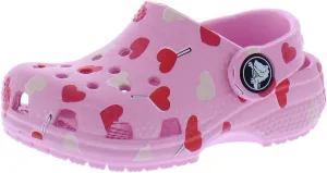 Crocs Classic Valentines Day Clog Infant/Toddler Shoes Size 5, Color: Pink Heart Multicolor