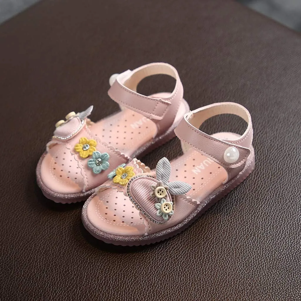 DEESEE(TM)_Home Sock Shoes Boy, Toddler Infant Kids Baby Girls Cute Rabbit Soft Princess Shoes Beach Sandals