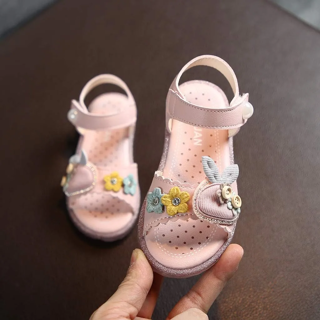 DEESEE(TM)_Home Sock Shoes Boy, Toddler Infant Kids Baby Girls Cute Rabbit Soft Princess Shoes Beach Sandals
