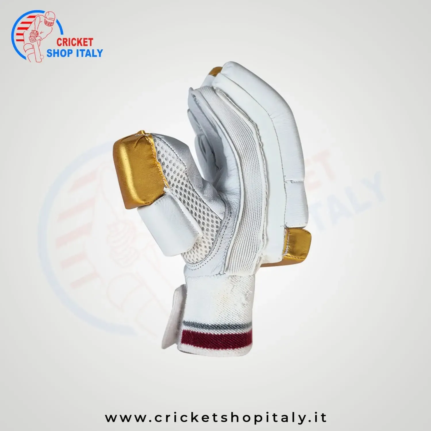 Ds White /Gold Junior Batting Gloves