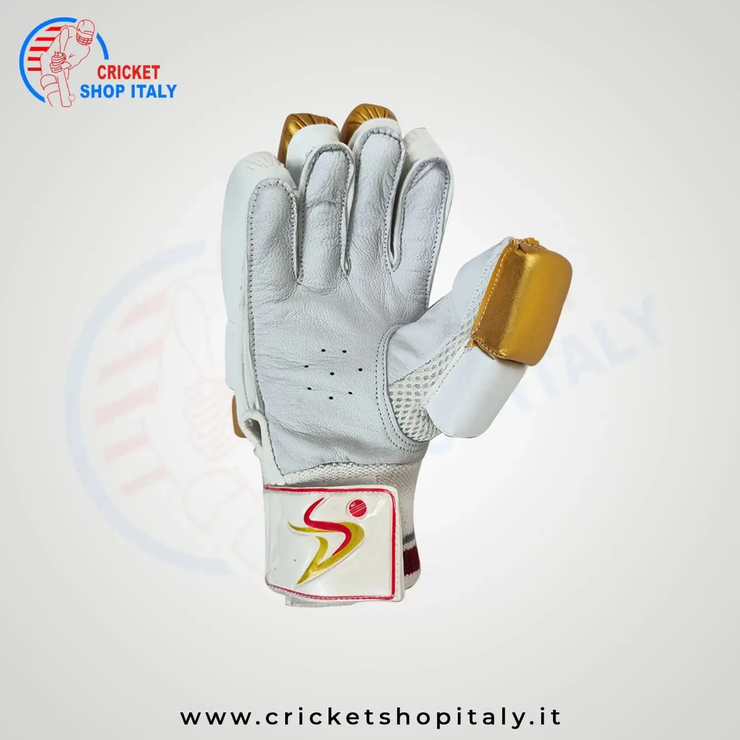 Ds White /Gold Junior Batting Gloves