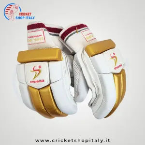 Ds White /Gold Junior Batting Gloves