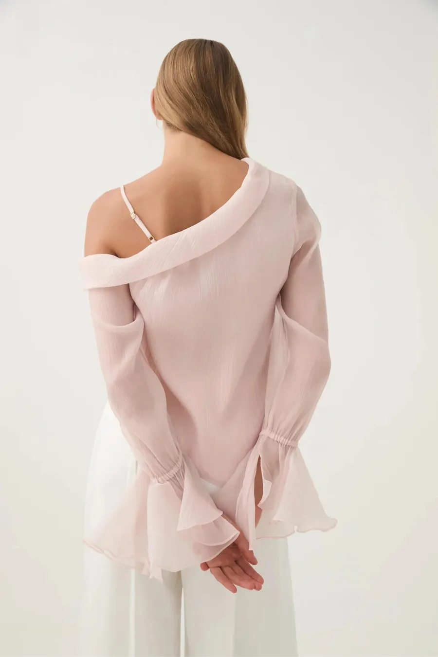 Edith Draped Top Blush Pink