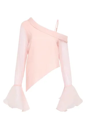 Edith Draped Top Blush Pink