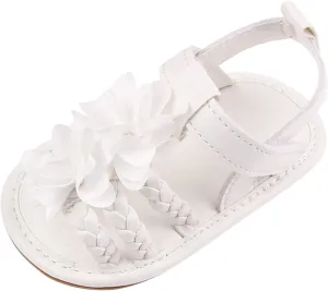EnJoCho 0-18 Months Baby Boy Girl Summer Flower Sandals Non Slip Soft Sole Open Toe Toddler First Walker Crib Dress