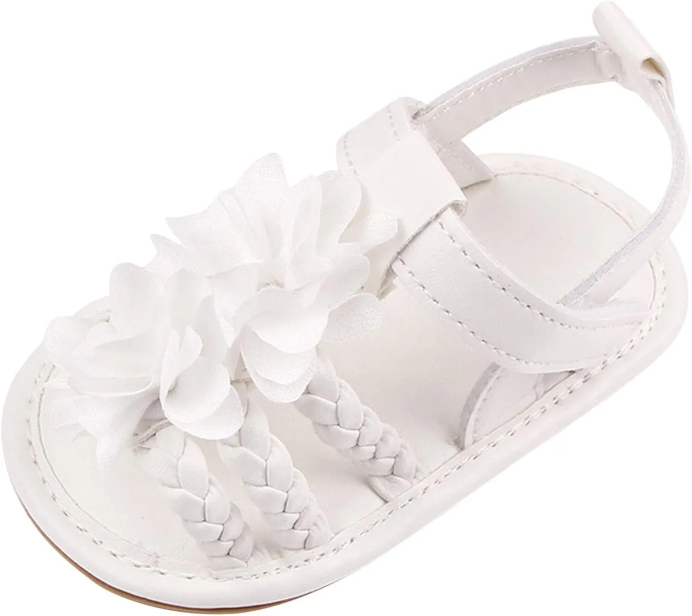 EnJoCho 0-18 Months Baby Boy Girl Summer Flower Sandals Non Slip Soft Sole Open Toe Toddler First Walker Crib Dress