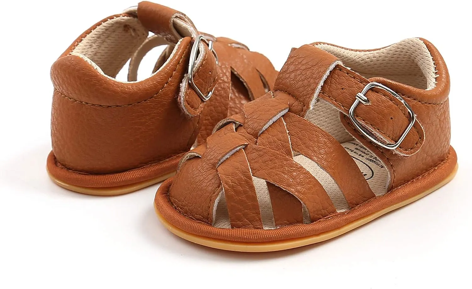 EnJoCho Baby Boys Girls Sandals Soft Non-Slip Rubber Sole Summer Flat Walking Shoes Toddler Flats First Walkers Crib Shoe
