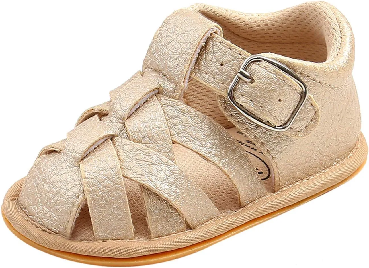 EnJoCho Baby Boys Girls Sandals Soft Non-Slip Rubber Sole Summer Flat Walking Shoes Toddler Flats First Walkers Crib Shoe