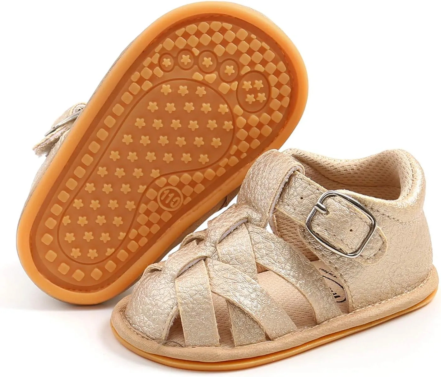 EnJoCho Baby Boys Girls Sandals Soft Non-Slip Rubber Sole Summer Flat Walking Shoes Toddler Flats First Walkers Crib Shoe