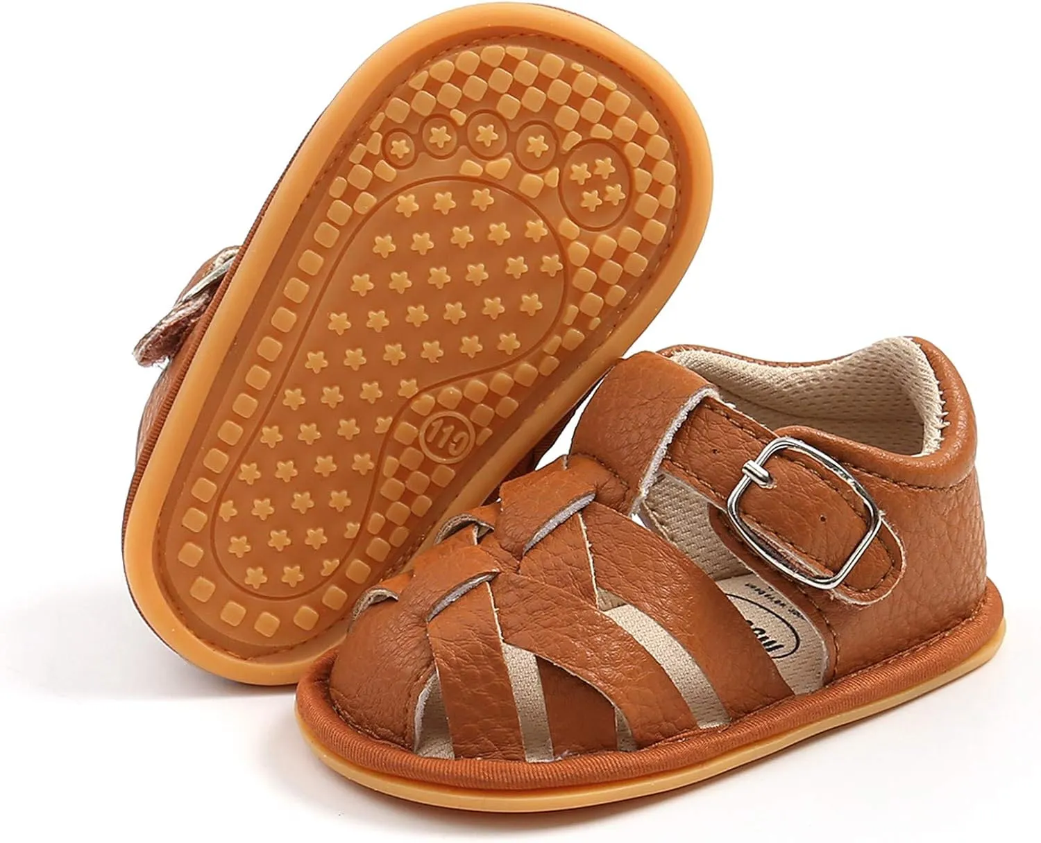 EnJoCho Baby Boys Girls Sandals Soft Non-Slip Rubber Sole Summer Flat Walking Shoes Toddler Flats First Walkers Crib Shoe