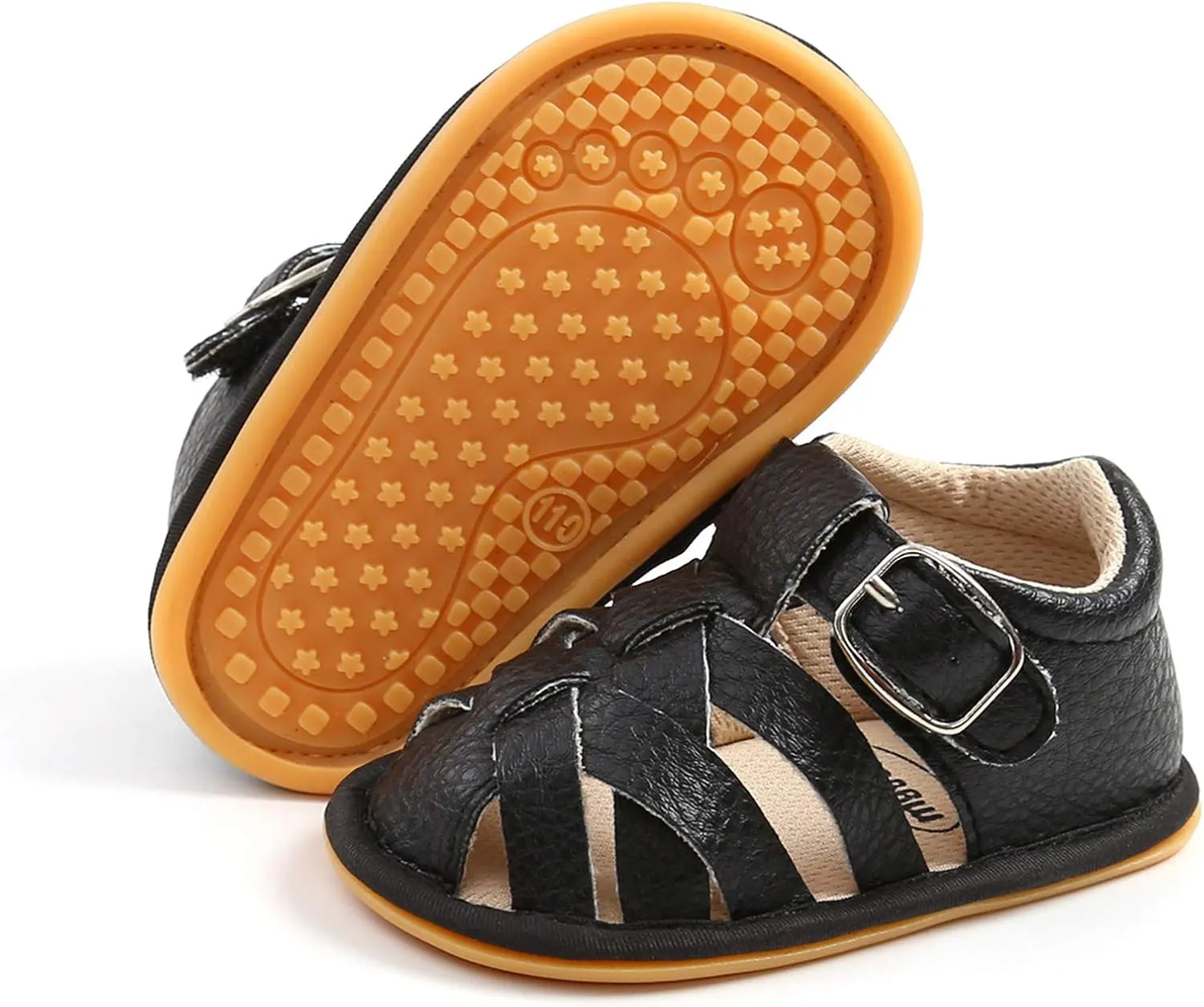 EnJoCho Baby Boys Girls Sandals Soft Non-Slip Rubber Sole Summer Flat Walking Shoes Toddler Flats First Walkers Crib Shoe