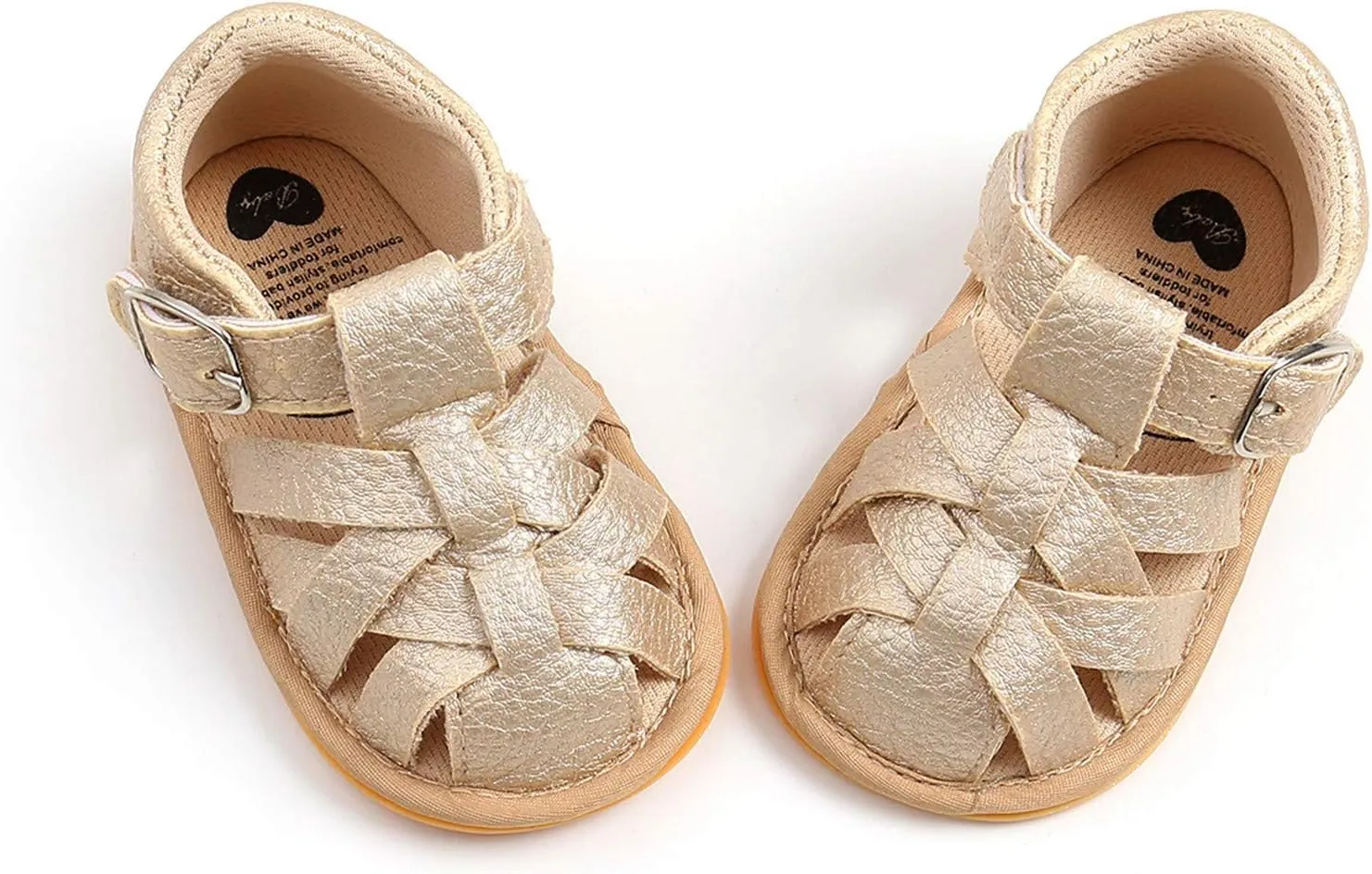 EnJoCho Baby Boys Girls Sandals Soft Non-Slip Rubber Sole Summer Flat Walking Shoes Toddler Flats First Walkers Crib Shoe