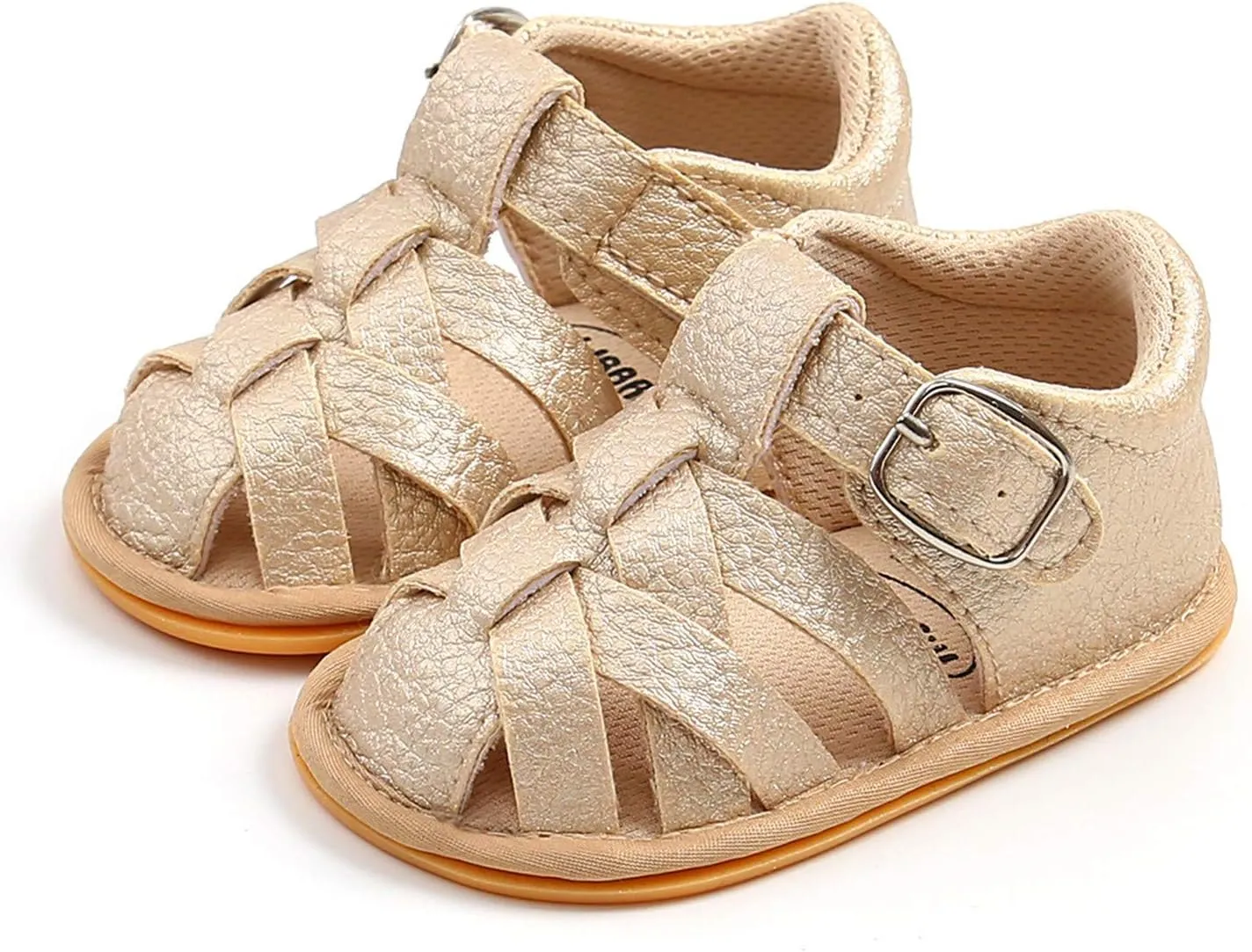EnJoCho Baby Boys Girls Sandals Soft Non-Slip Rubber Sole Summer Flat Walking Shoes Toddler Flats First Walkers Crib Shoe