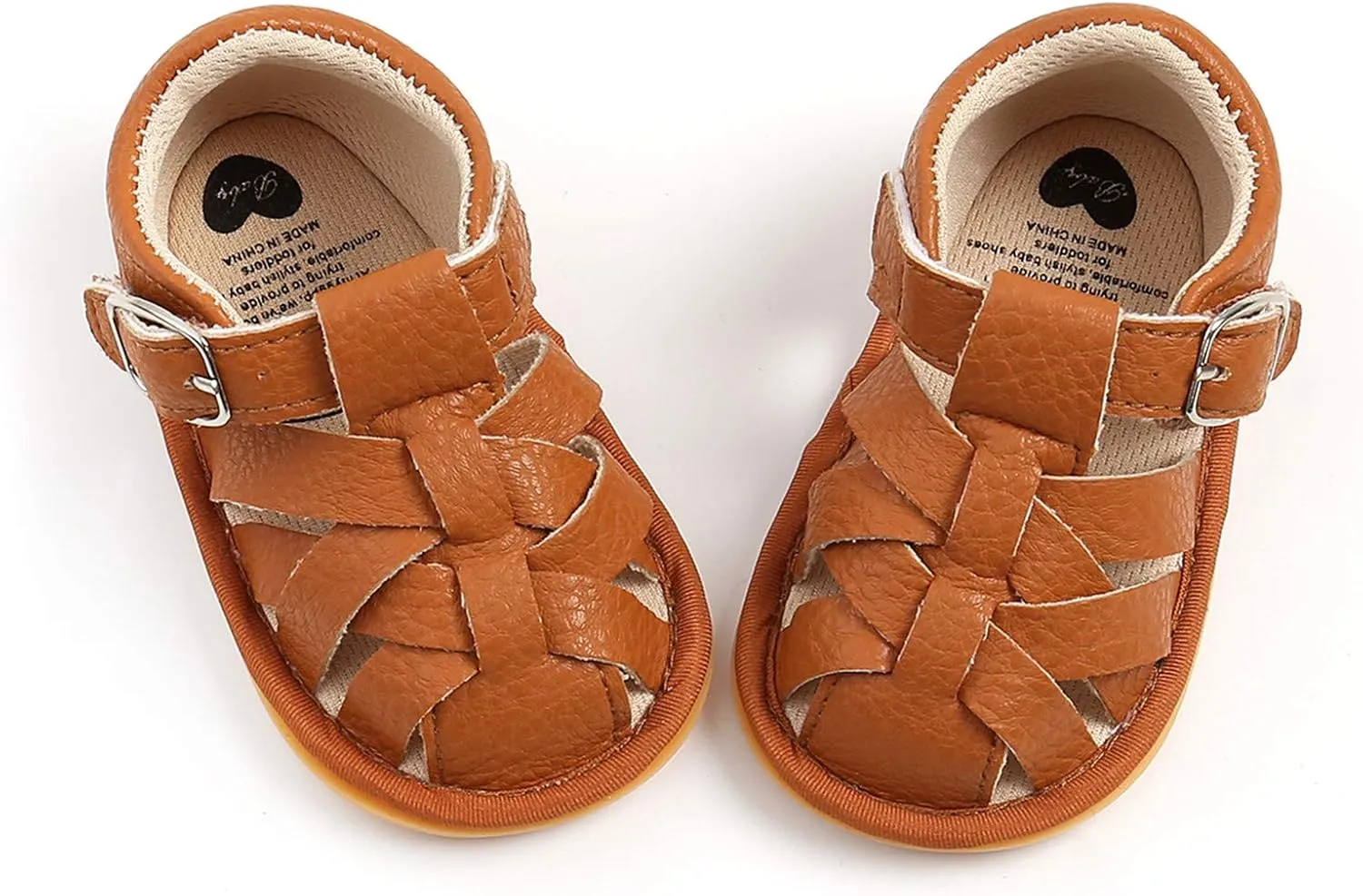EnJoCho Baby Boys Girls Sandals Soft Non-Slip Rubber Sole Summer Flat Walking Shoes Toddler Flats First Walkers Crib Shoe