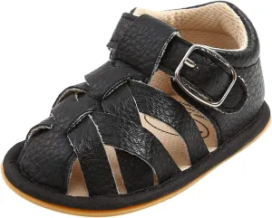 EnJoCho Baby Boys Girls Sandals Soft Non-Slip Rubber Sole Summer Flat Walking Shoes Toddler Flats First Walkers Crib Shoe