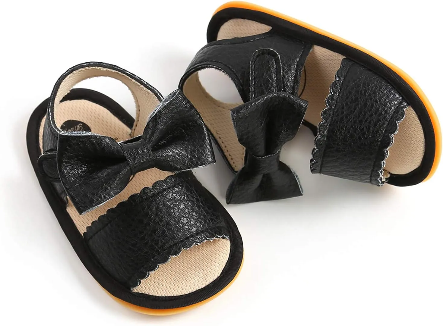 EnJoCho Baby Girl Boy Beach Sandals Soft Rubber Sole Anti-Slip Summer Bowknot Shoes Toddler Flats First Walkers Crib Shoe