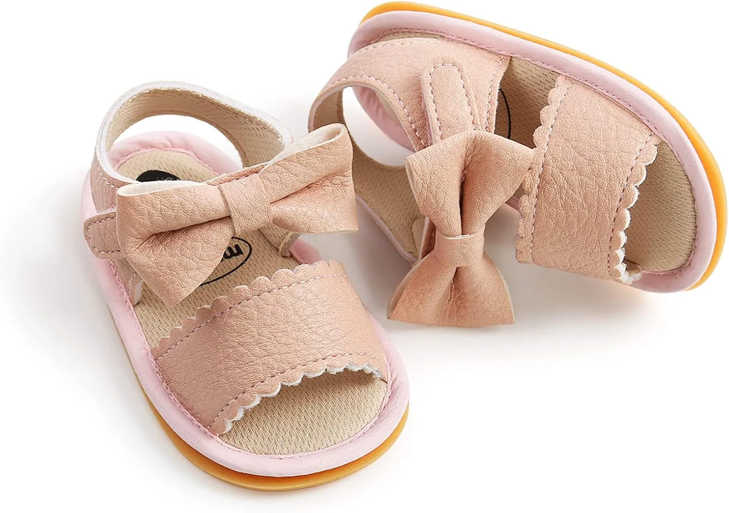 EnJoCho Baby Girl Boy Beach Sandals Soft Rubber Sole Anti-Slip Summer Bowknot Shoes Toddler Flats First Walkers Crib Shoe