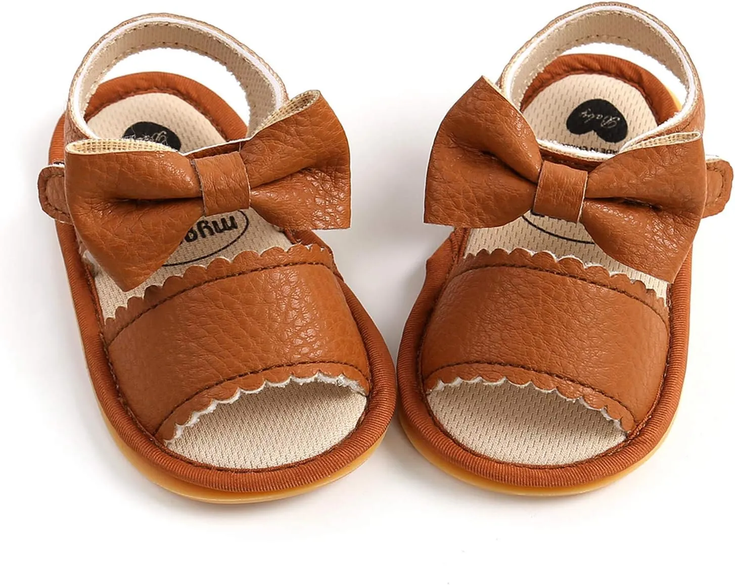 EnJoCho Baby Girl Boy Beach Sandals Soft Rubber Sole Anti-Slip Summer Bowknot Shoes Toddler Flats First Walkers Crib Shoe